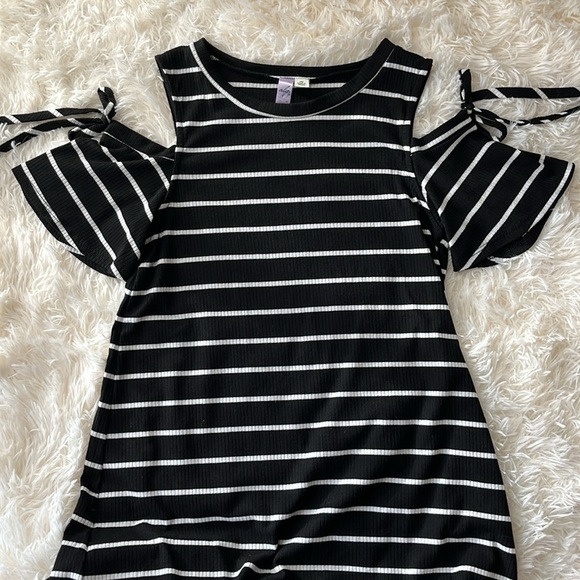 Alya - Women’s Black and White Striped Summer Dress size M - Picture 7 of 7